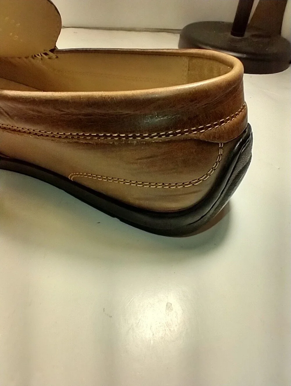 Ecco Classic Moc 2.0 Brown Leather Driving Loafers Shoes Men's sz 8(42).